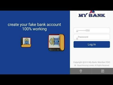 create a fake US bank account