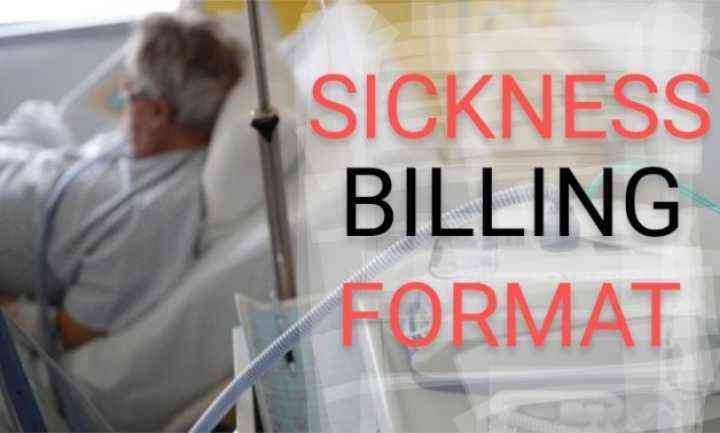 sickness billing format