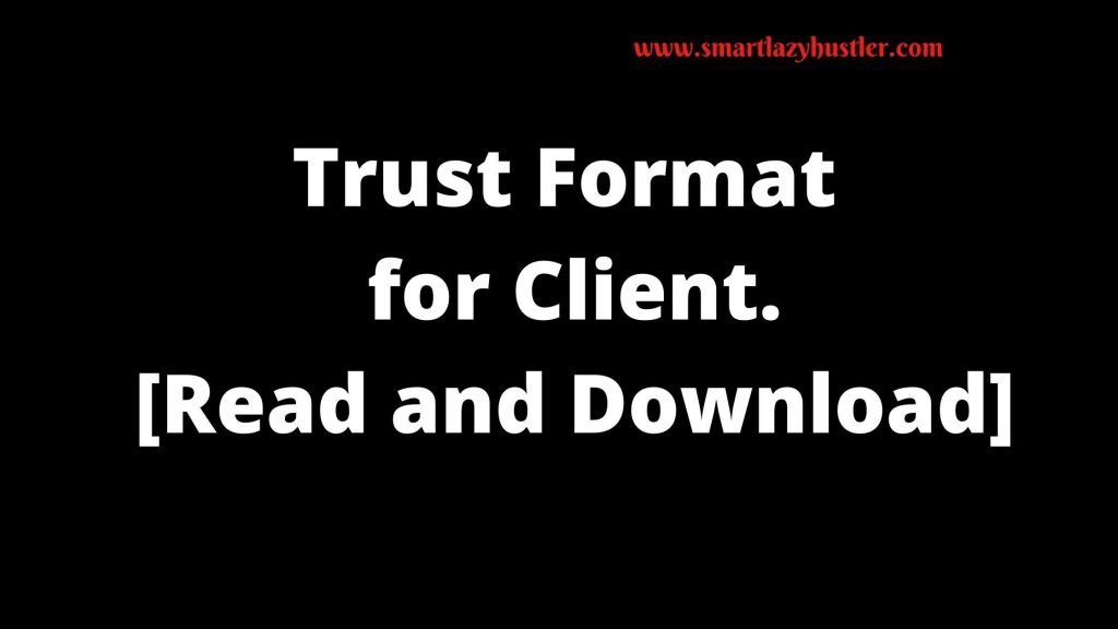 trust format for client