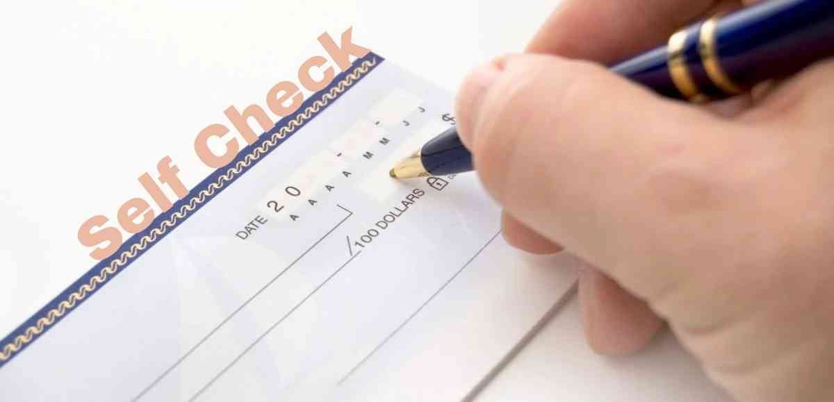 how to write a check for self withdrawal