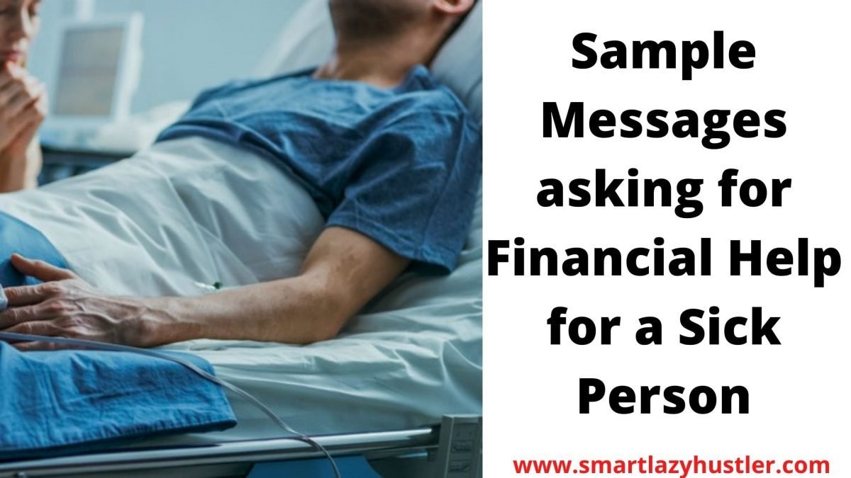 sample messages asking for financial help for a sick person