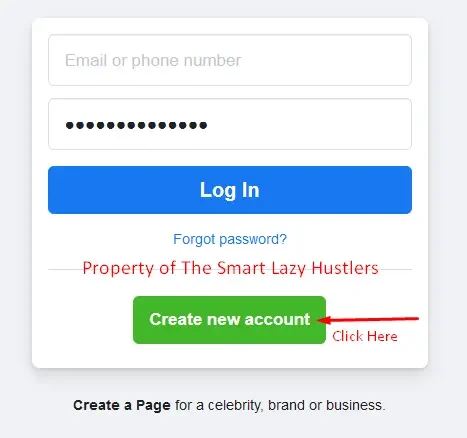 first step to creating a fake Facebook account