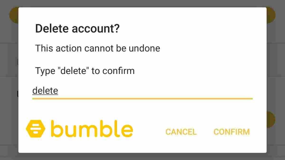 How to delete Bumble account without verification