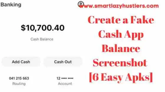 how to create a fake Cash App balance Screenshot