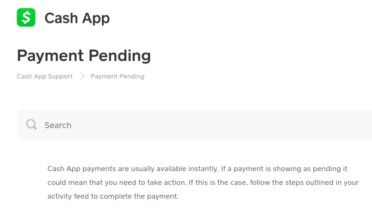 Why is my Cash App payment pending