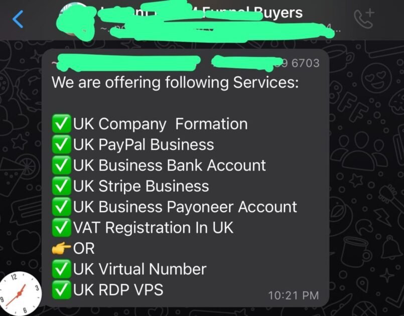 Opening accounts as dirty ways to make money in the UK